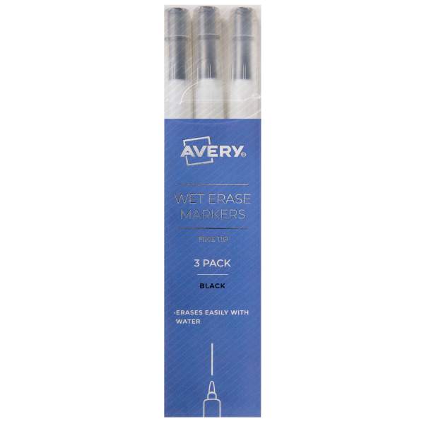 Wet Erase Markers, Fine Tip, Black